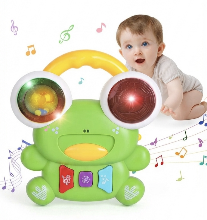 uguete Musical Rana Interactivo Con Luces Y Sonido Didactico-0