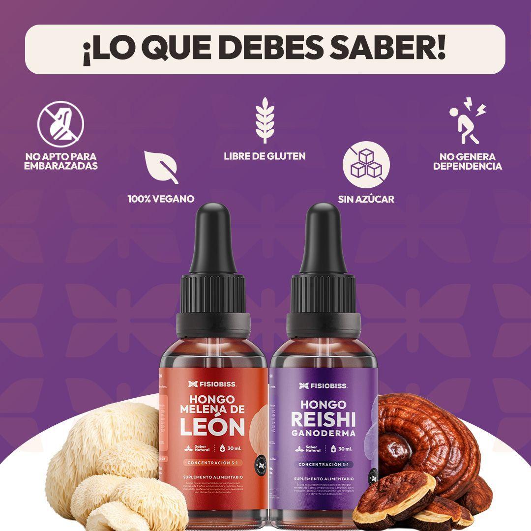 Melena de Le n Reishi Extracto Gotas 30ml Pack X2 FISIOBISS-6