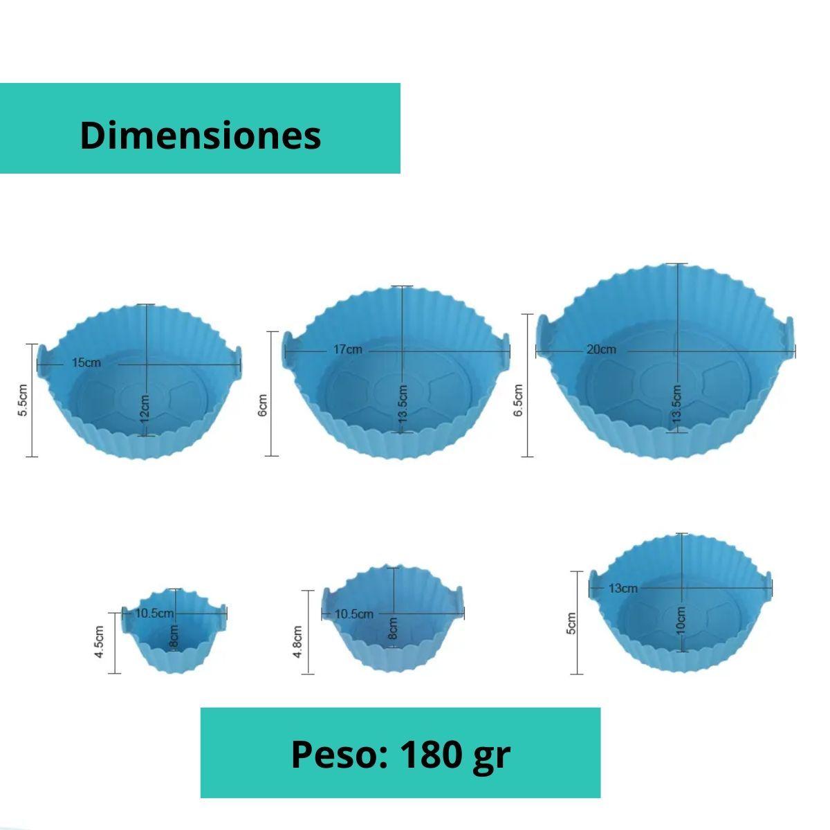 Pack 6 Piezas Desilicon Anti Adherente Para Freidora De Aire-2