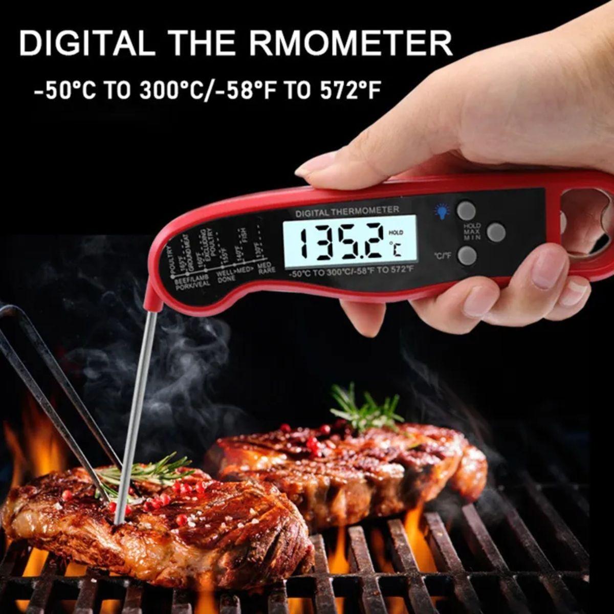 Termómetro Digital De Cocina Para Carnes Temperatura Instan-4
