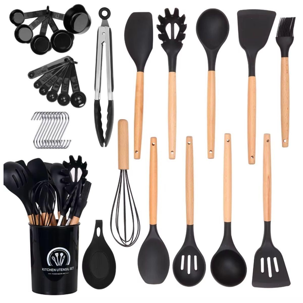 Juego De Utensilios Premium De Cocina Incluye Tazas Medidora-0