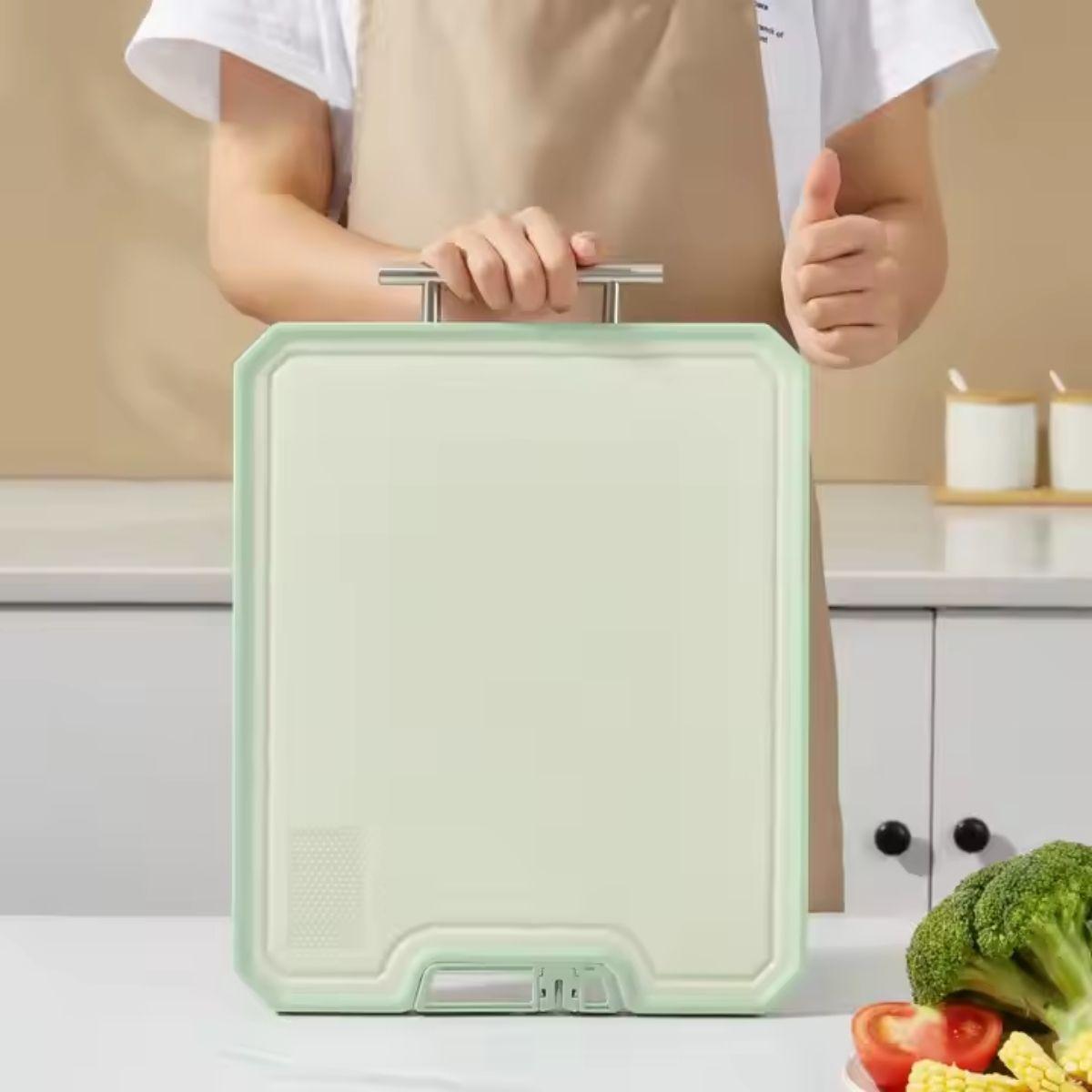 Tabla De Cortar Para Cocinar Doble Cara Con Acero Inoxidable-2