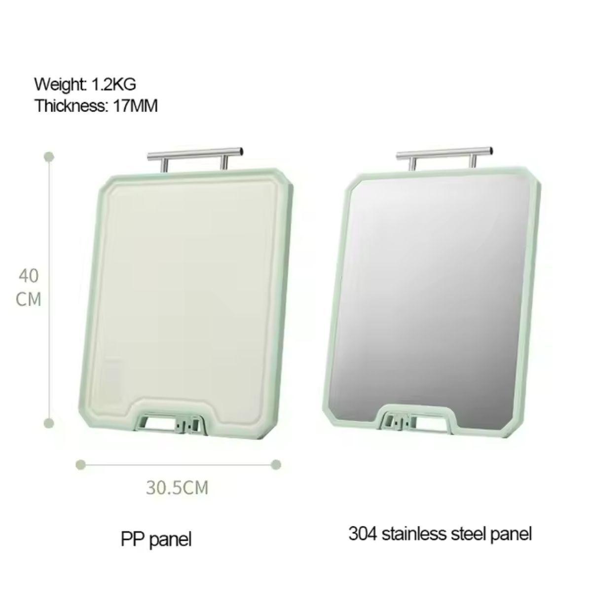 Tabla De Cortar Para Cocinar Doble Cara Con Acero Inoxidable-4