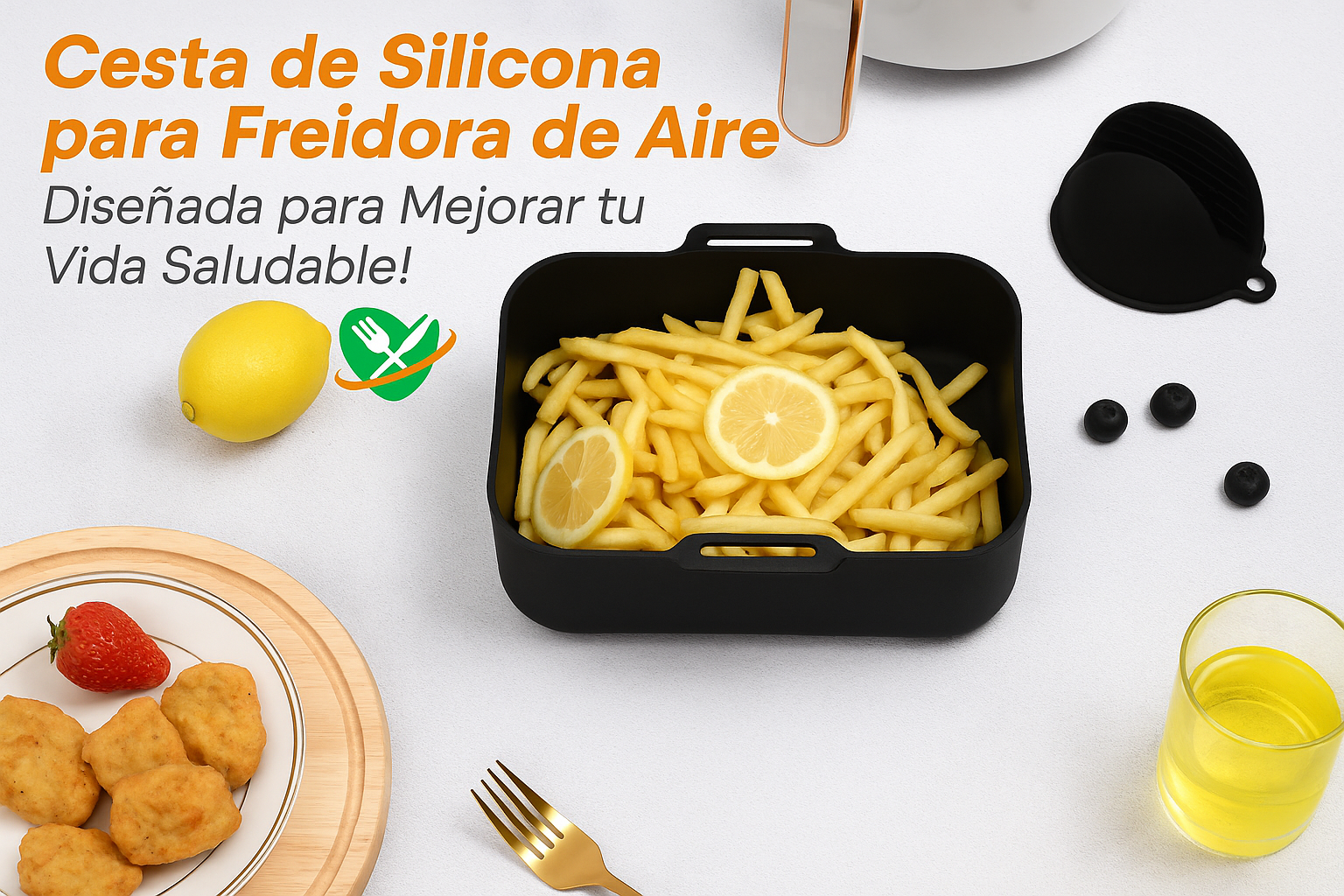 Pack X 2 Silicona Protectora Freidora De Aire Rectangular (Air Fryer)-4