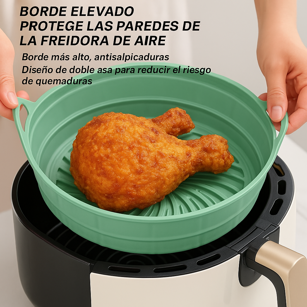 Silicona Redonda  Para Freidora De Aire Reutilizable modelo Premium 20 cms-2