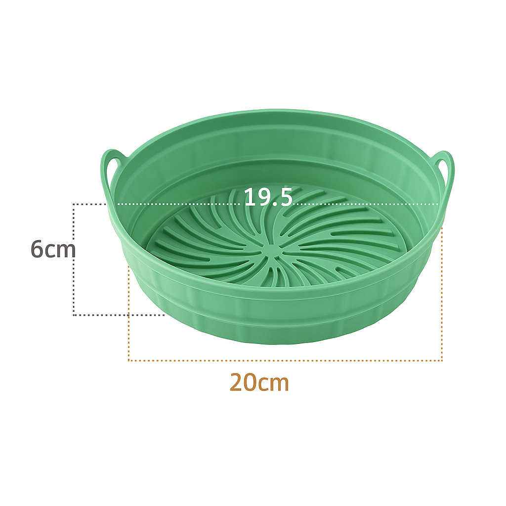 Silicona Redonda  Para Freidora De Aire Reutilizable modelo Premium 20 cms-3