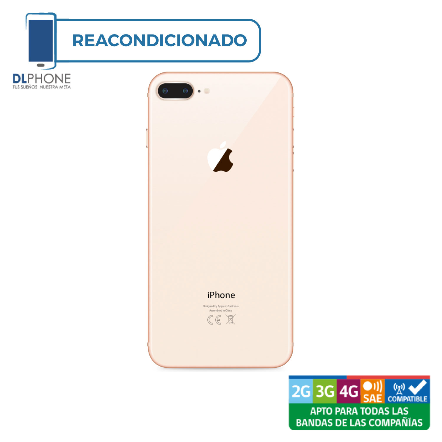 iPhone 8 Plus 256GB Dorado Reacondicionado-1