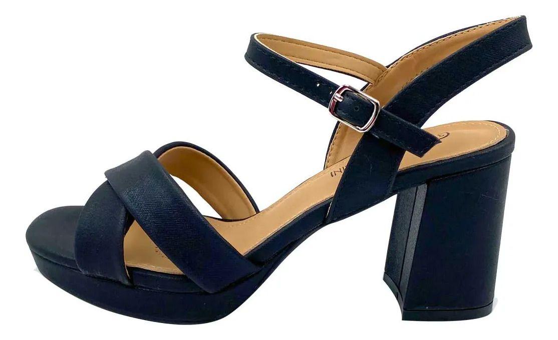 Sandalia Taco Mujer Genne Via Rosmini Negro-3