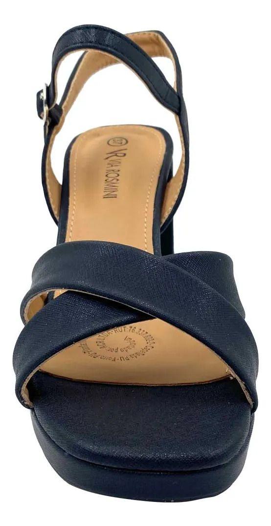 Sandalia Taco Mujer Genne Via Rosmini Negro-4