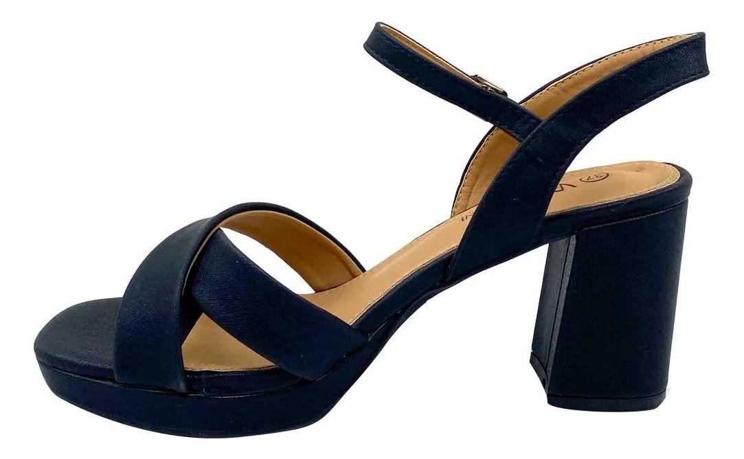 Sandalia Taco Mujer Genne Via Rosmini Negro-5