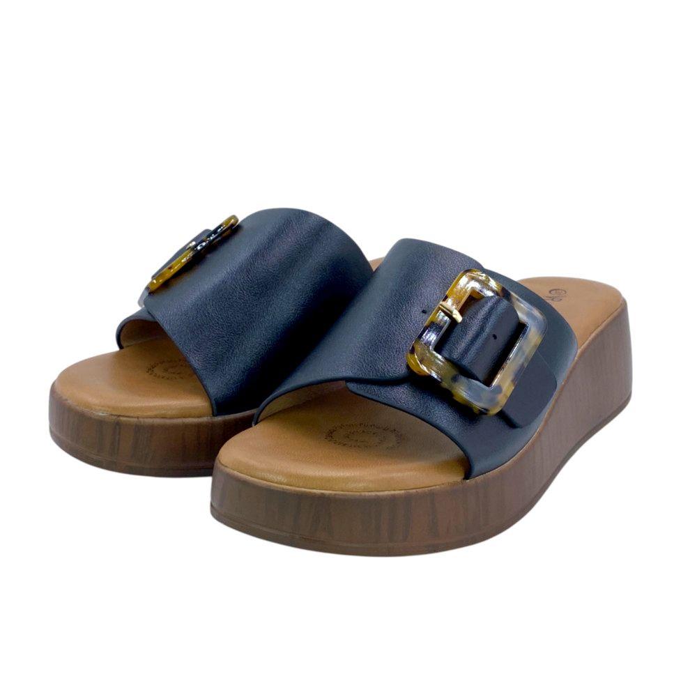 Sandalia Mujer Plataforma Chiri Negro Via Rosmini-5
