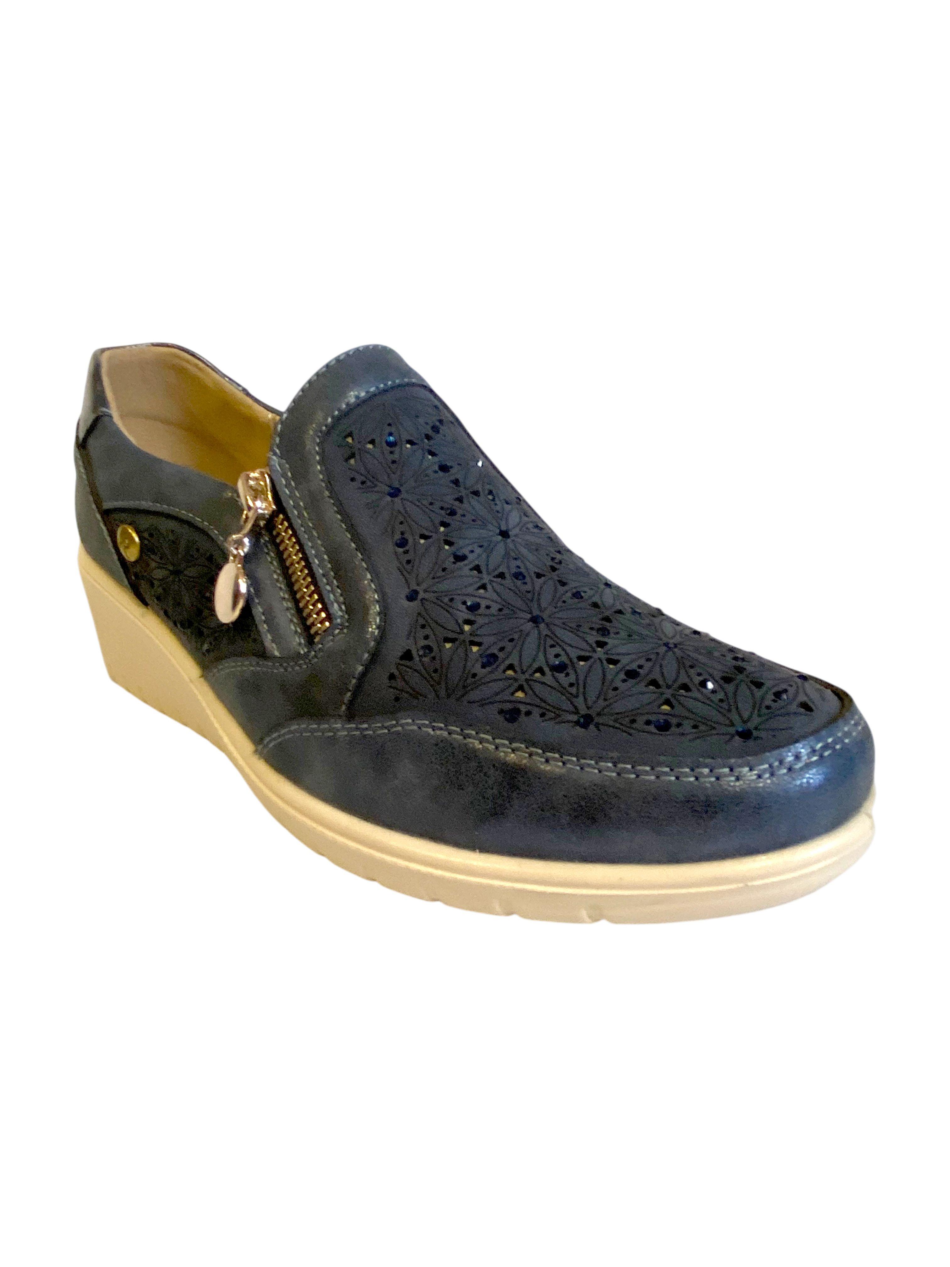 Zapatilla Casual Selvat Azul Via Rosmini-1