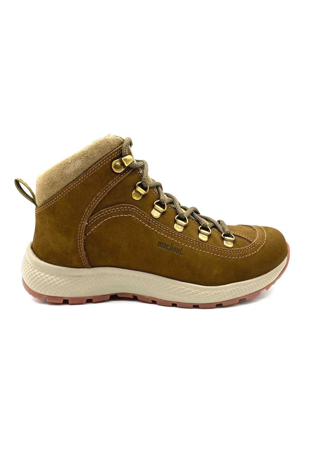 Zapatilla hiking Barus Cuero Cafe Macboot-0