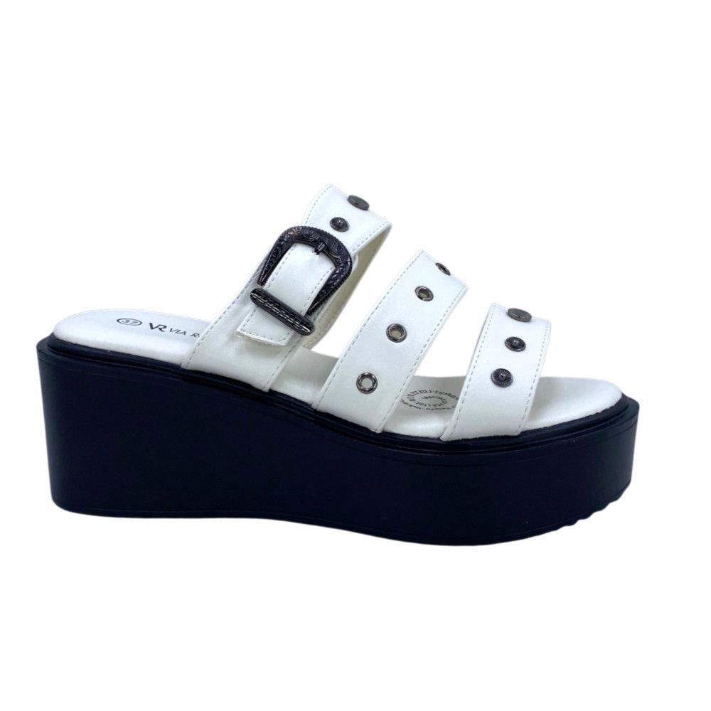 Sandalia Mujer Plataforma Blanco Sheryl IV Via Rosmini-0