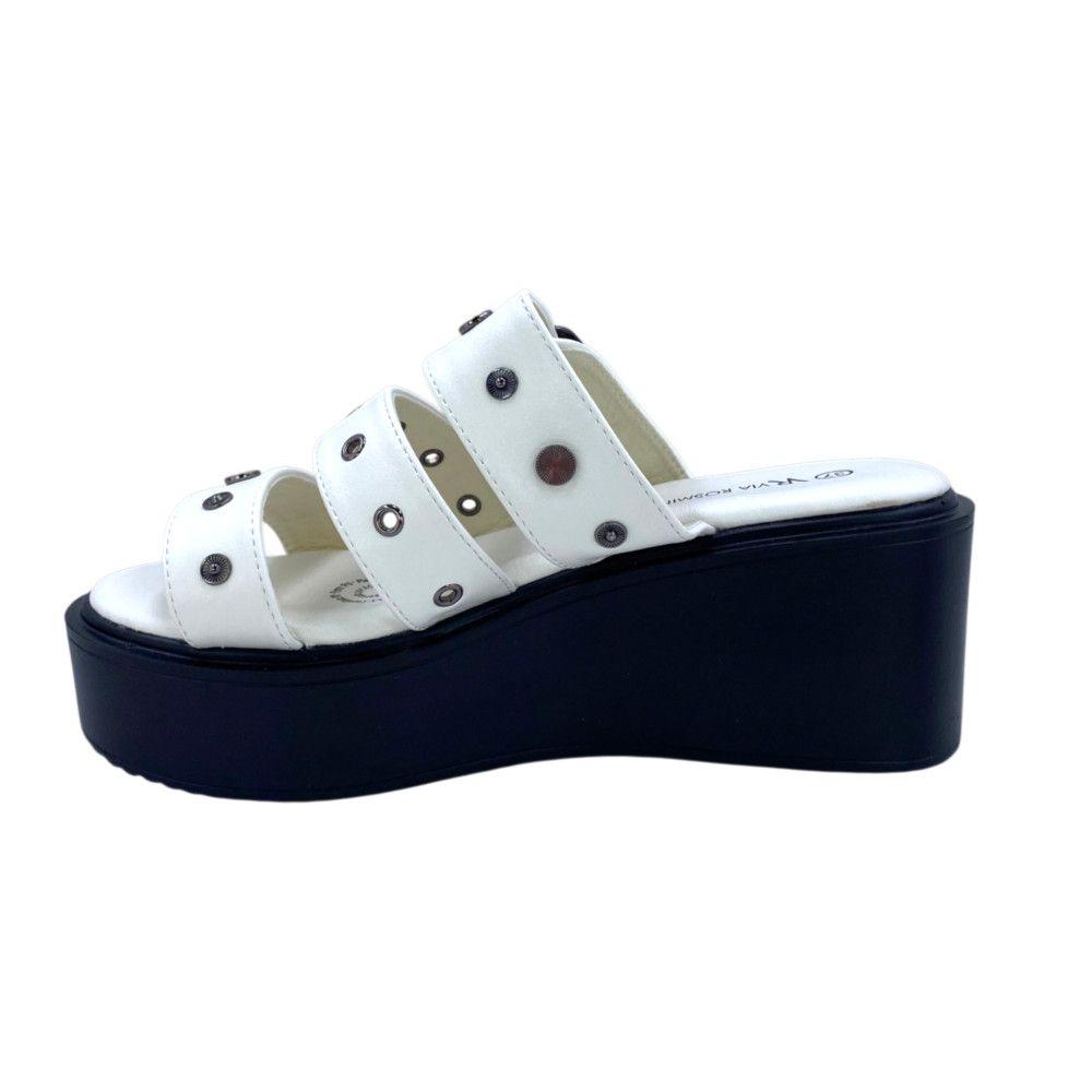 Sandalia Mujer Plataforma Blanco Sheryl IV Via Rosmini-3