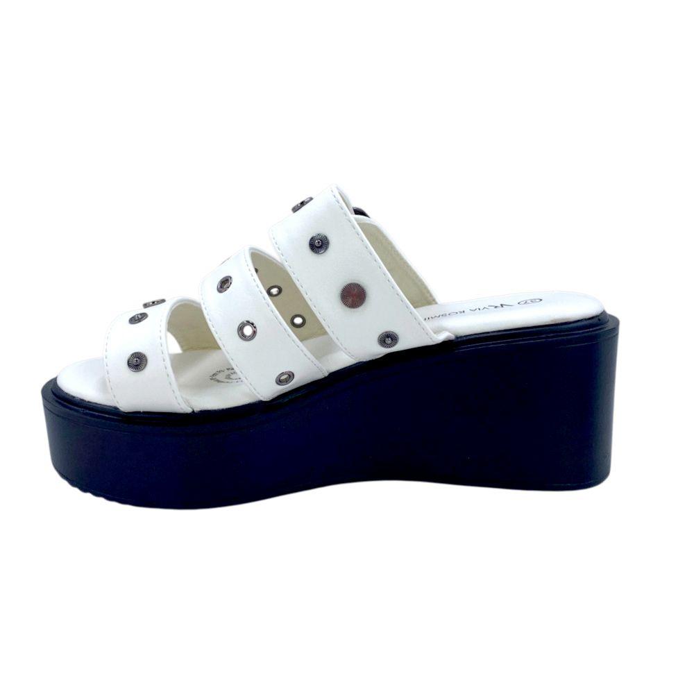 Sandalia Mujer Plataforma Blanco Sheryl IV Via Rosmini-2