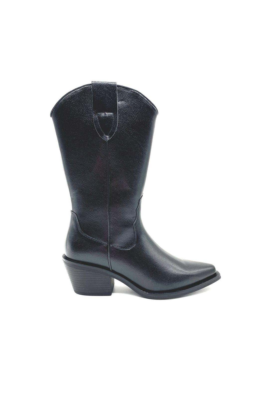 Bota Vaquera Tini Negra Mujer Maria Pia-5