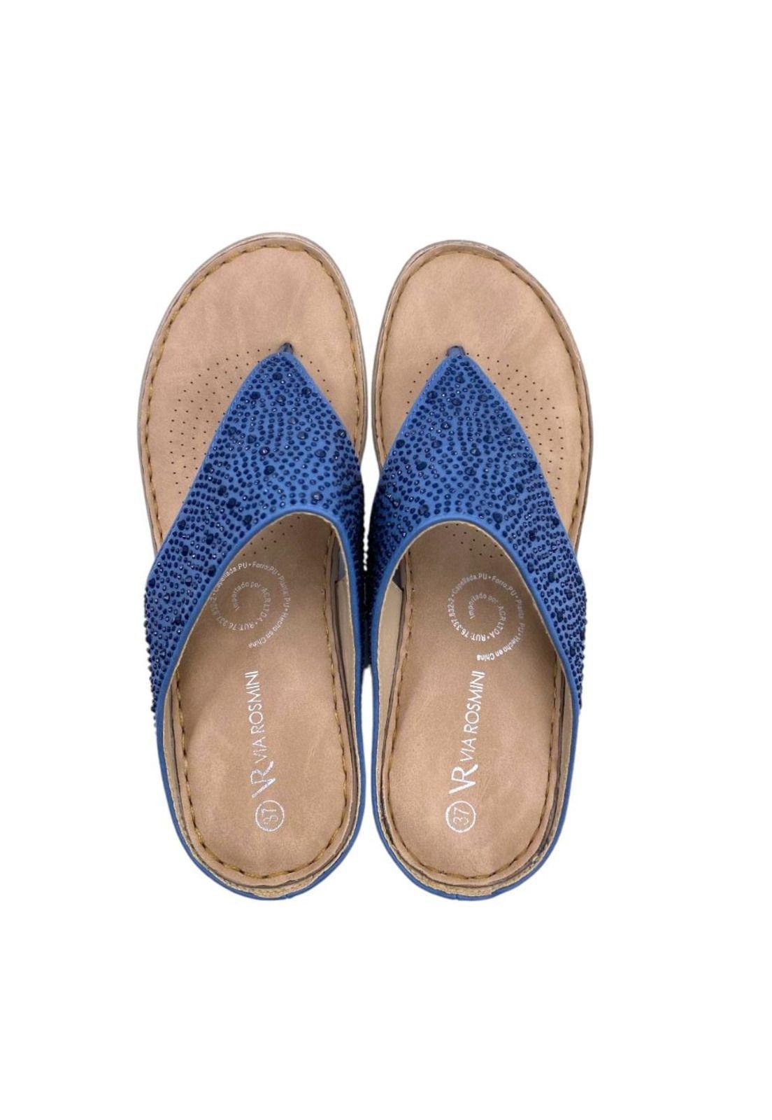 Sandalia Mujer Azul Leoni Via Rosmini-3