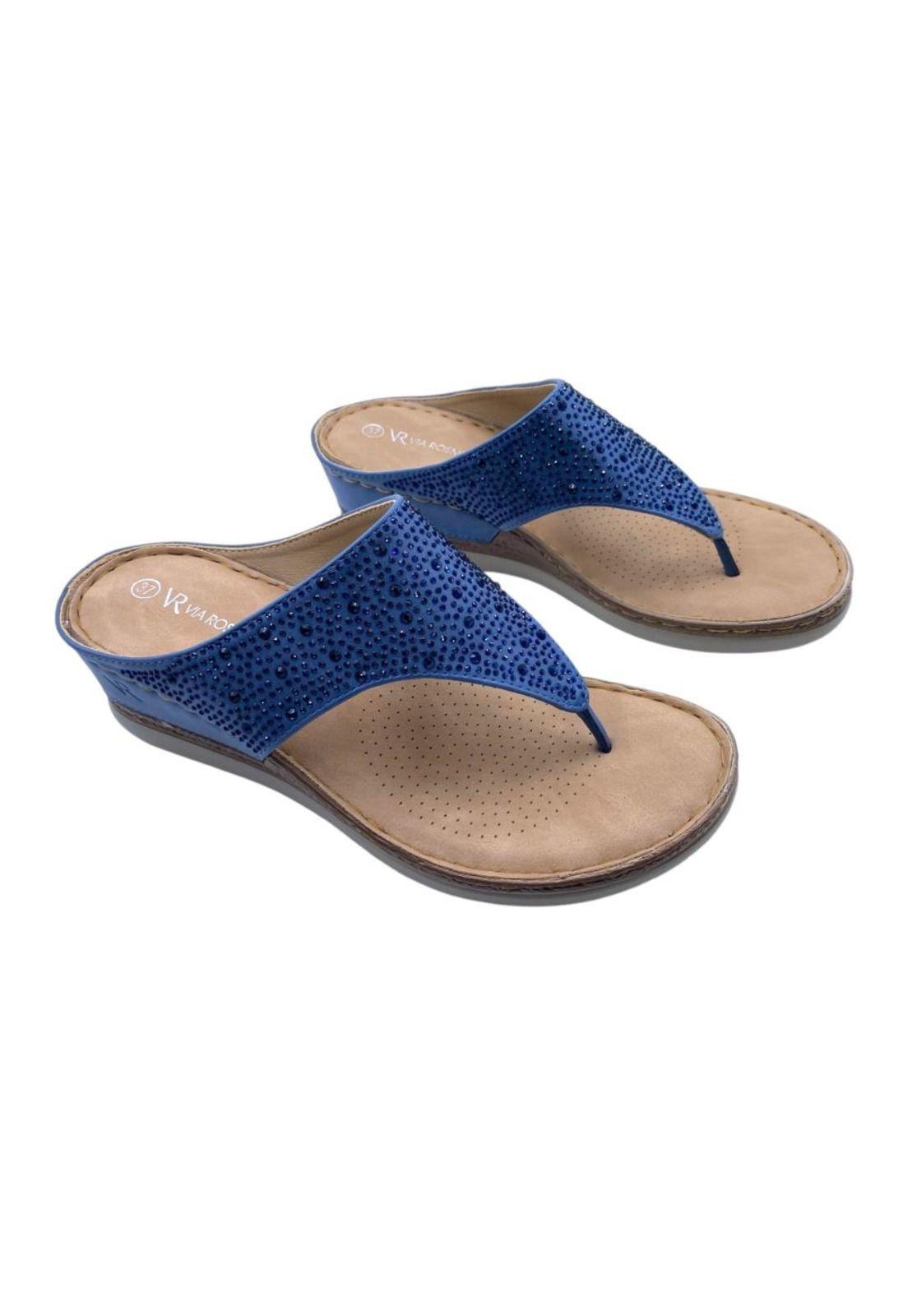 Sandalia Mujer Azul Leoni Via Rosmini-4