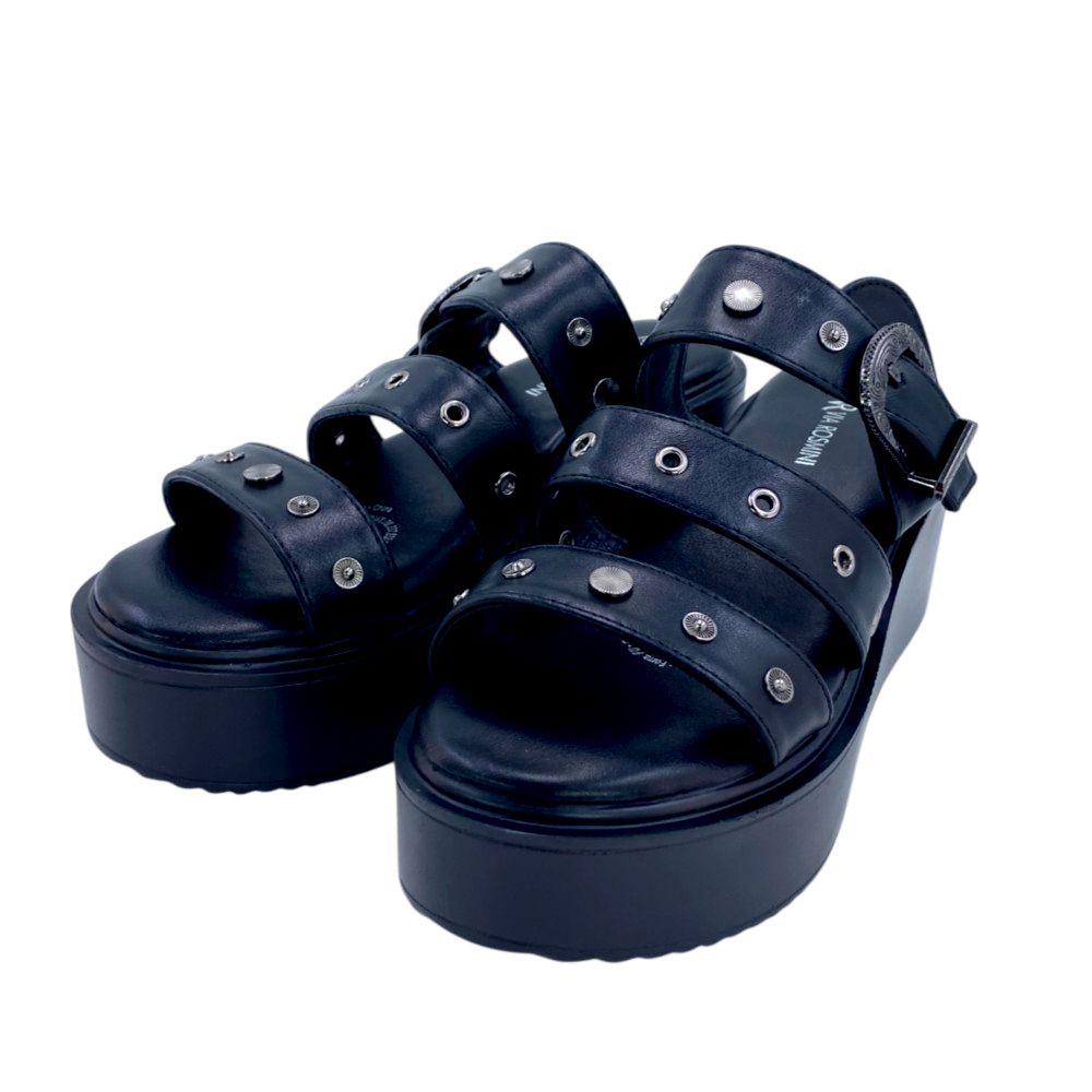 Sandalia Mujer Plataforma Negro Sheryl IV Via Rosmini-5