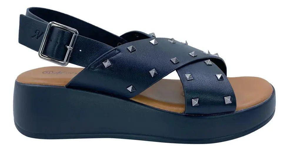 Sandalia Fenice Negro Via Rosmini Casual Mujer-0