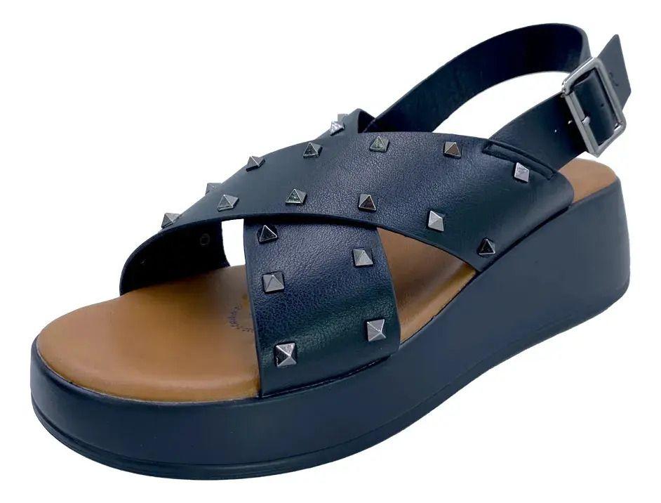 Sandalia Fenice Negro Via Rosmini Casual Mujer-5