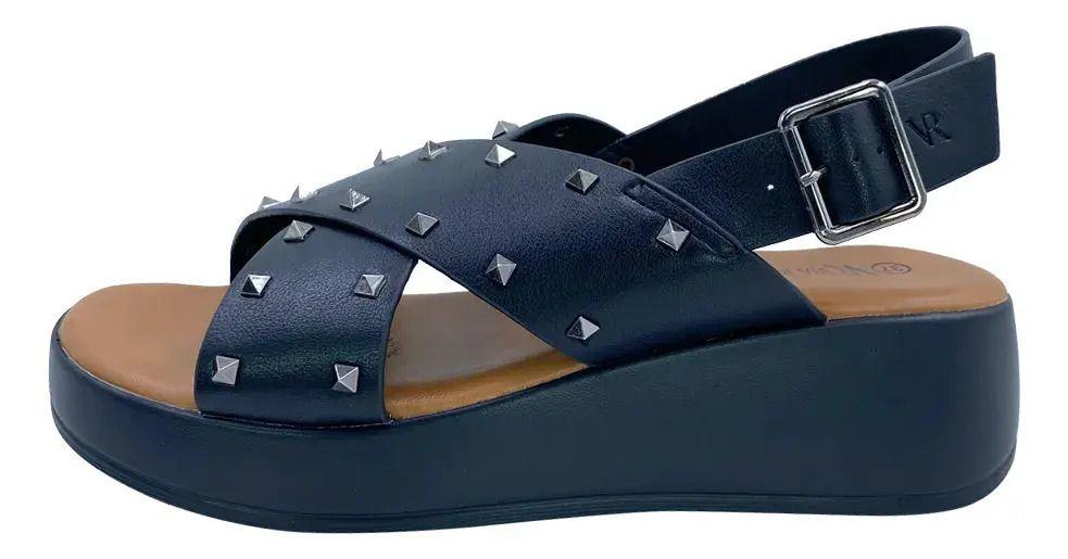 Sandalia Fenice Negro Via Rosmini Casual Mujer-6