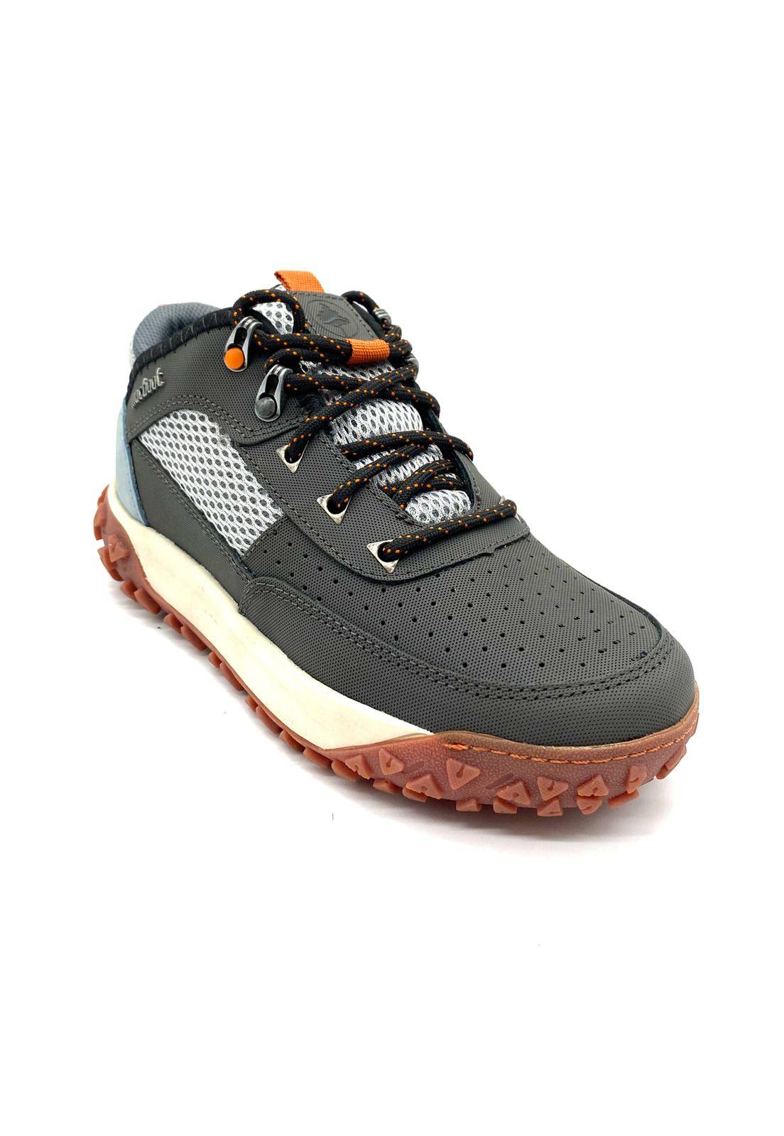 Zapatilla hiking Dakota Cuero Gris Macboot-1