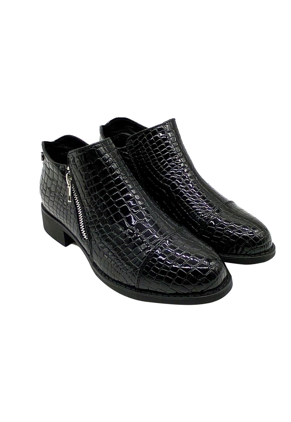 Botin Mujer Oliveta Negro Via Rosmini-5