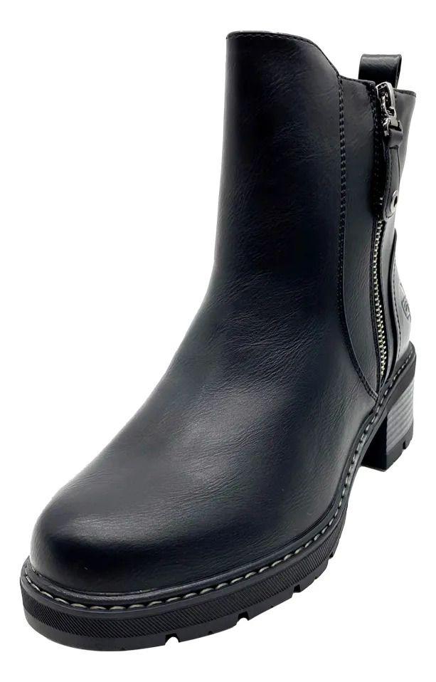 Botin Steem Land Negro Belly Mujer-1