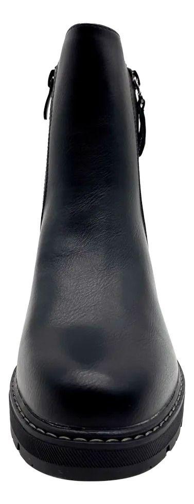 Botin Steem Land Negro Belly Mujer-4
