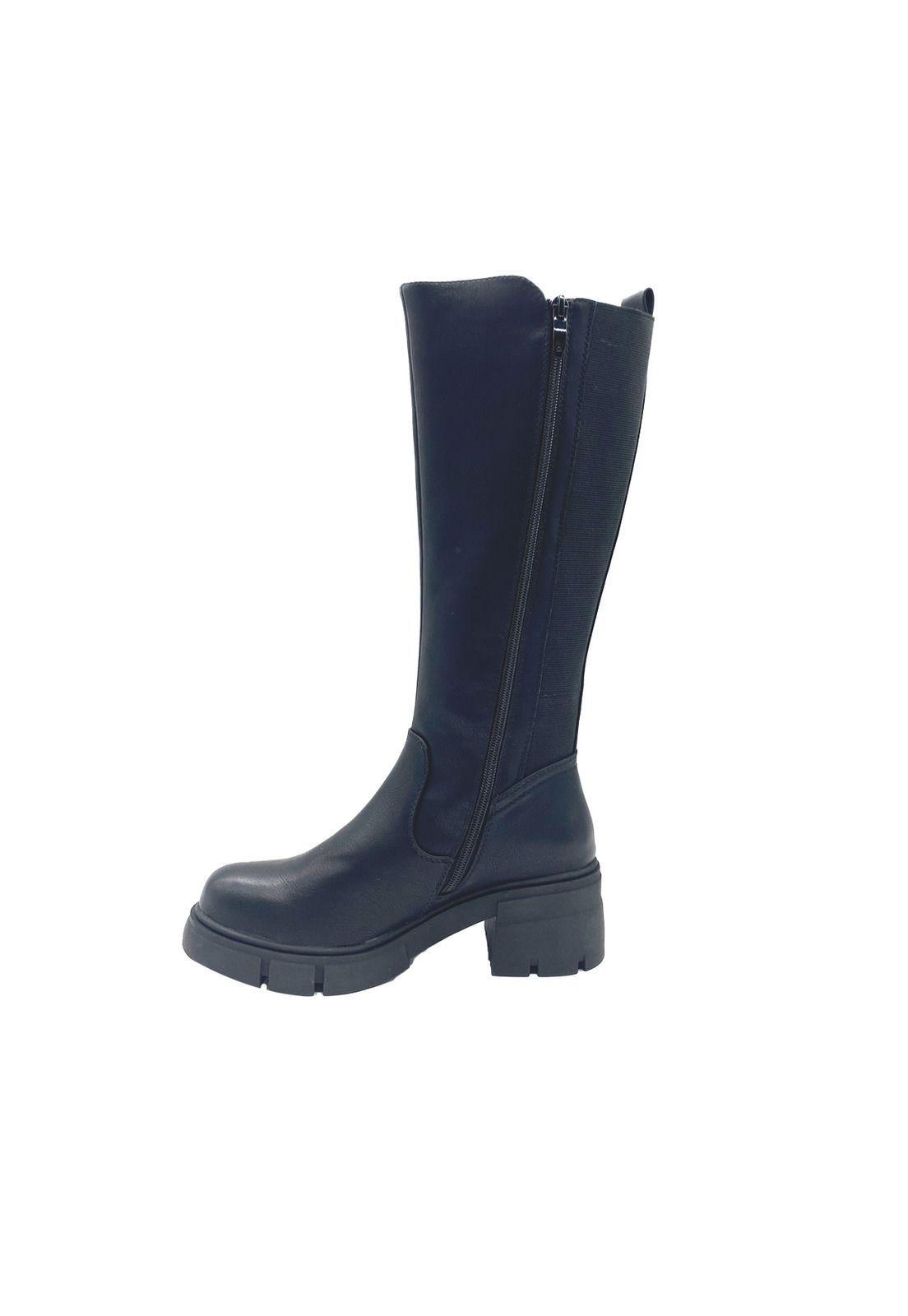 Bota Mujer Tiamo Negro Via Rosmini-3