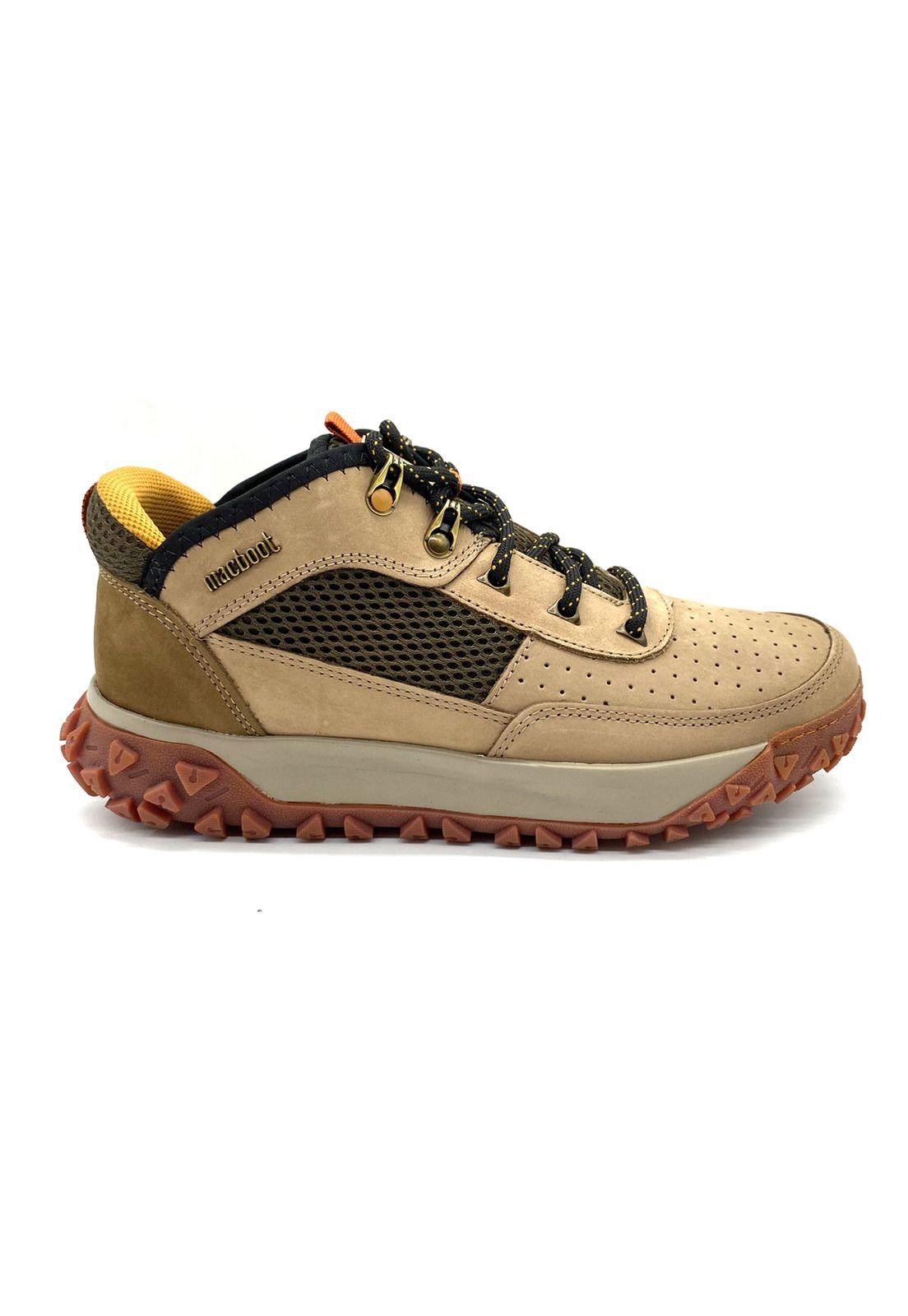 Zapatilla hiking Dakota Cuero Café Macboot-0