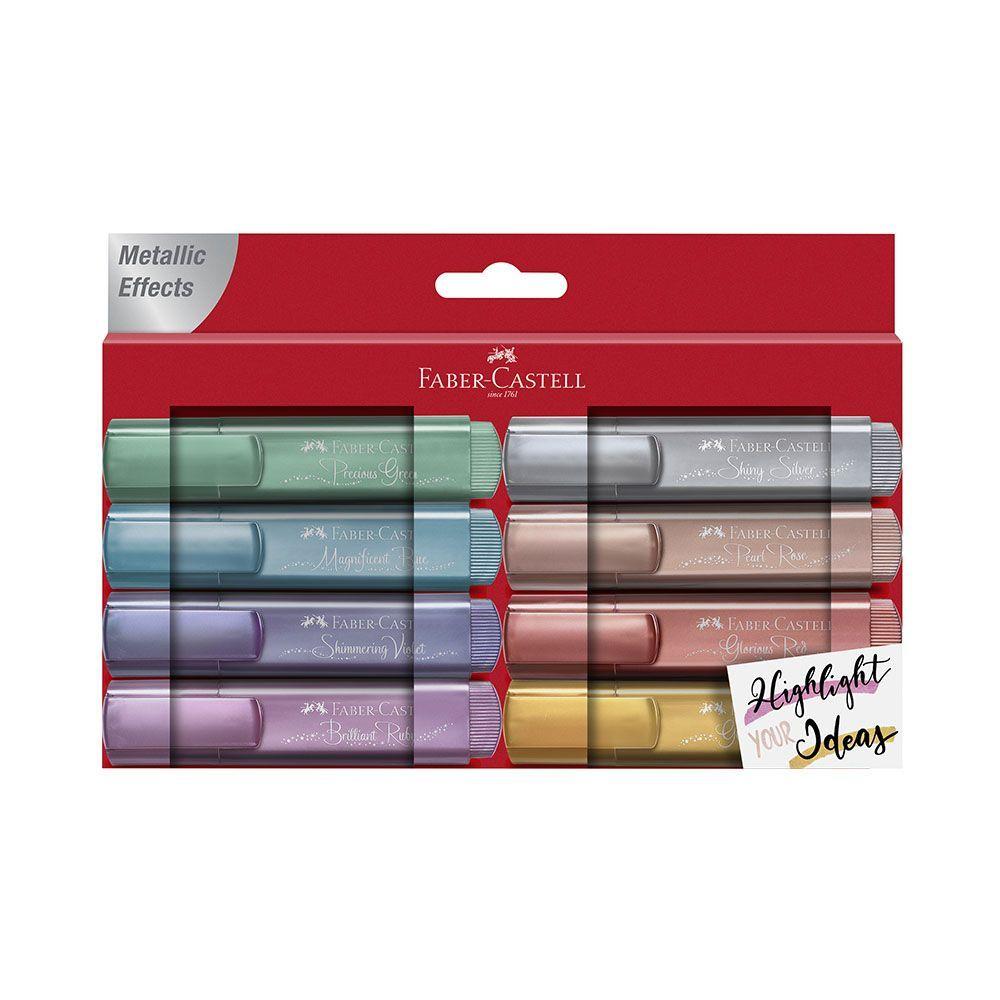 DESTACADOR METALICO BLISTER 8 UNIDADES FABER CASTELL-0