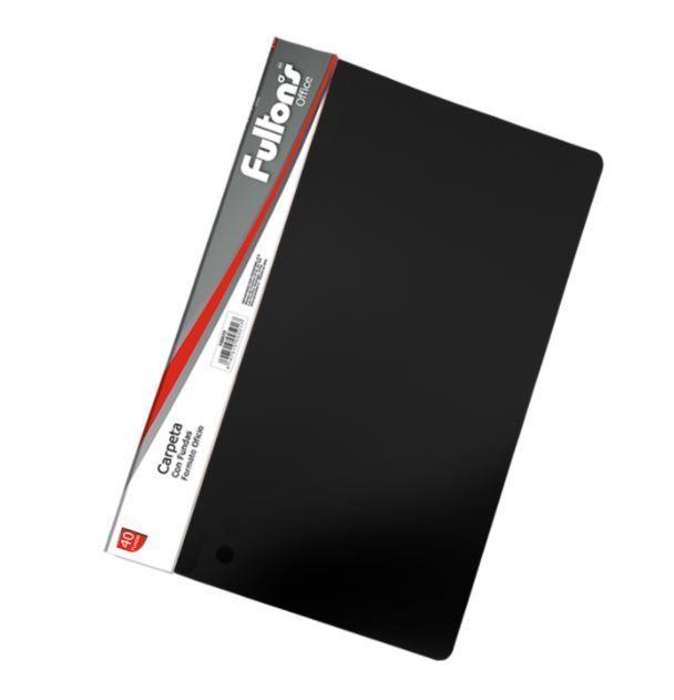 CARPETA CON FUNDAS OFICIO  VINIL NEGRA 40 FUNDAS FULTONS-0