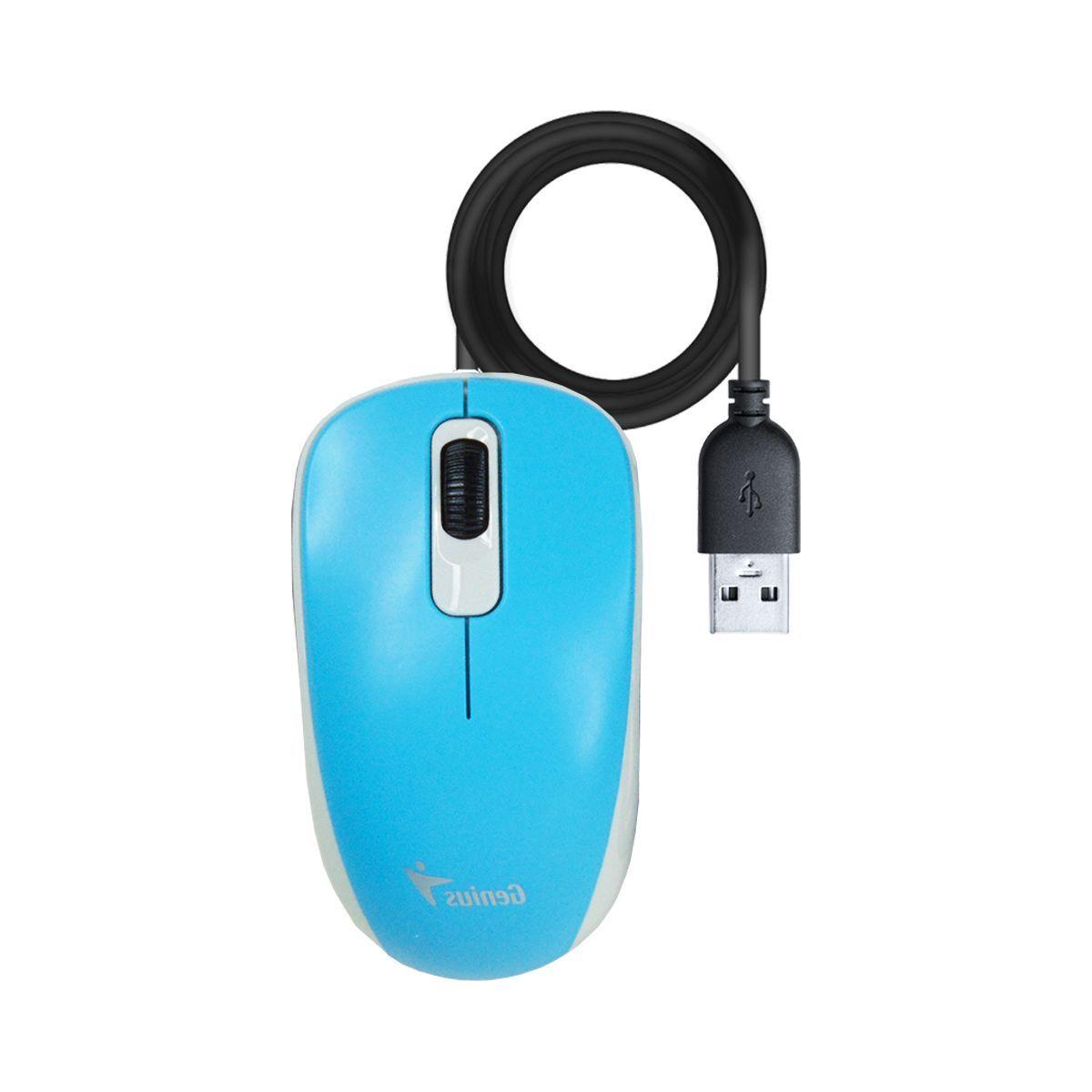 Mouse Dx110 Alámbrico Usb Azul Genius-0