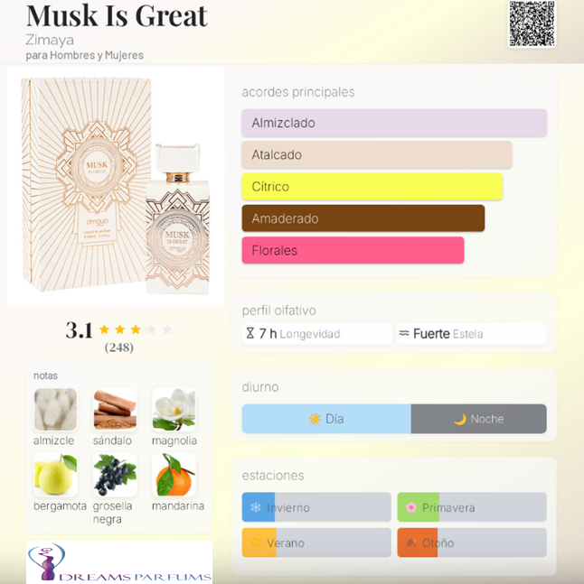 AFNAN MUSK IS GREAT ZIMAYA EXTRAIT DE PARFUM 100 ML-1
