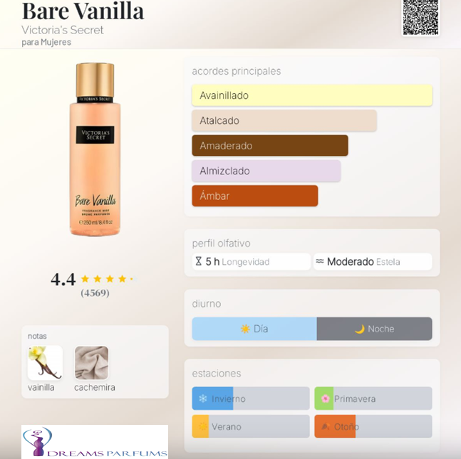 VICTORIA'S SECRET BARE VANILLA BODYMIST 250 ML-1