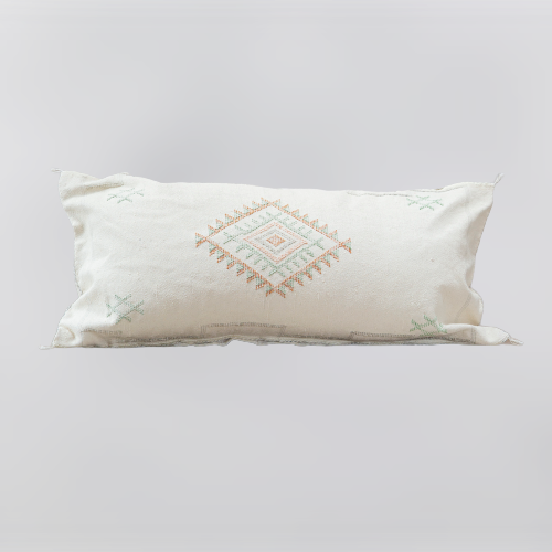 Cojin Seda de Cactus Blanco (90x45)-0