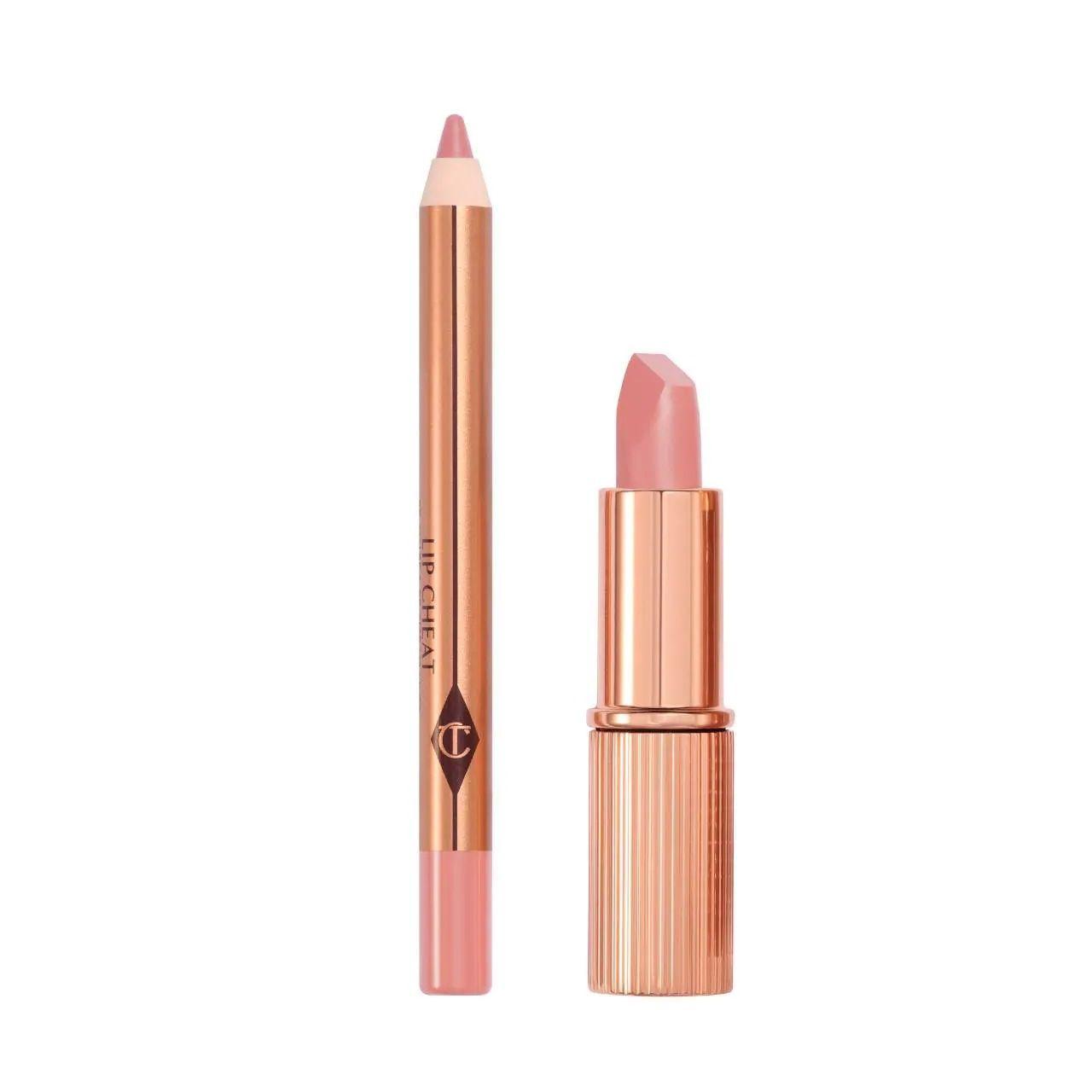  Charlotte Tilbury  Mini Pillow Talk Lipstick & Liner Set Tono Fair -3