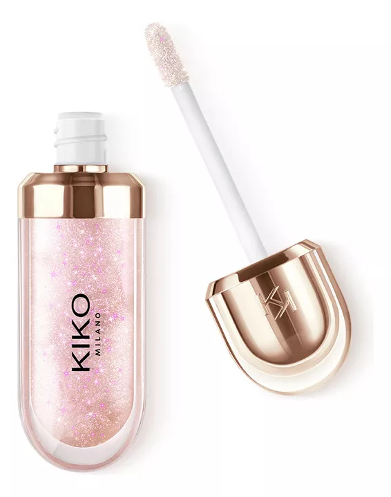 Brillo Labial Kiko Milano 3d Hydra Lip Gloss 41 Rosy Glares Acabado Brillante-0