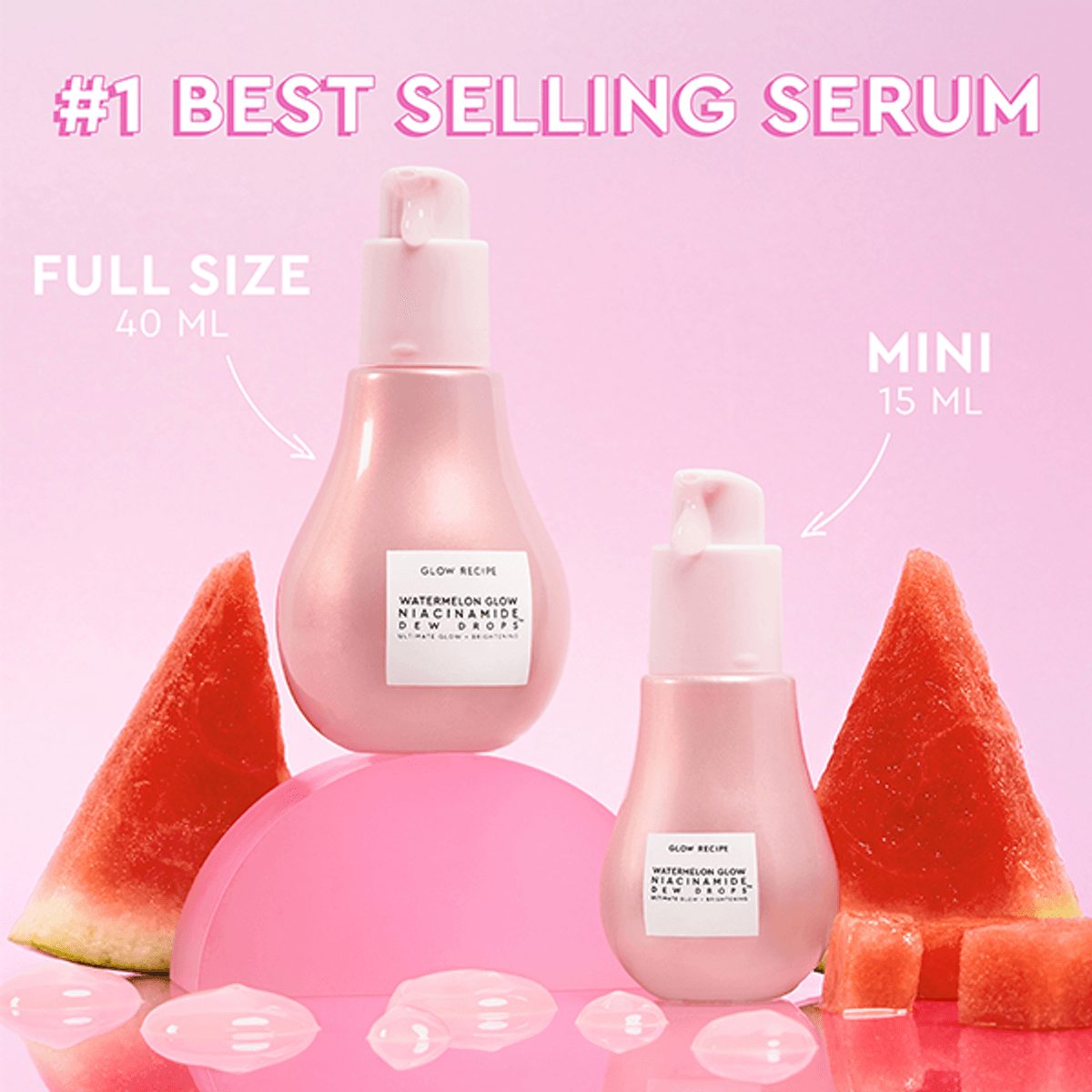 Glow Recipe Mini Suero Iluminador Watermelon Glow Niacinamide Dew Drops Serum Mini 15 ml-2