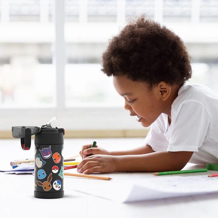 Thermos BOTELLA DE AGUA FUNTAINER® DE 12 oz POKEMON Negra-3