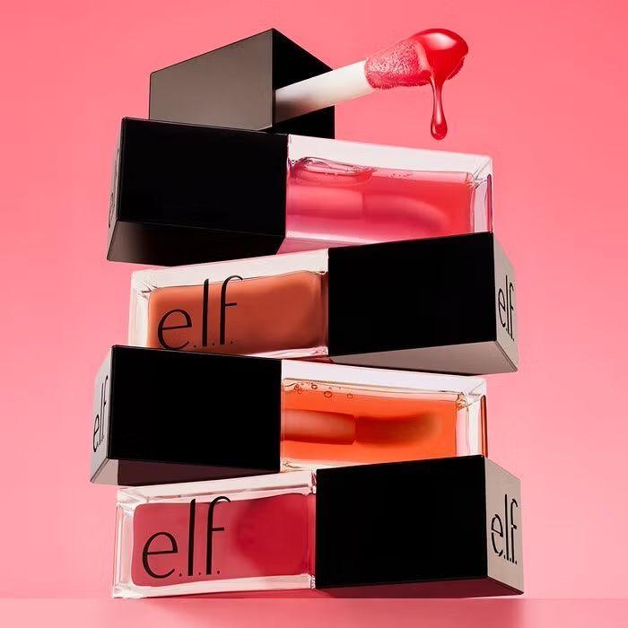 ELF  Glow Reviver Lip Oil Tono Coral Fixation -3