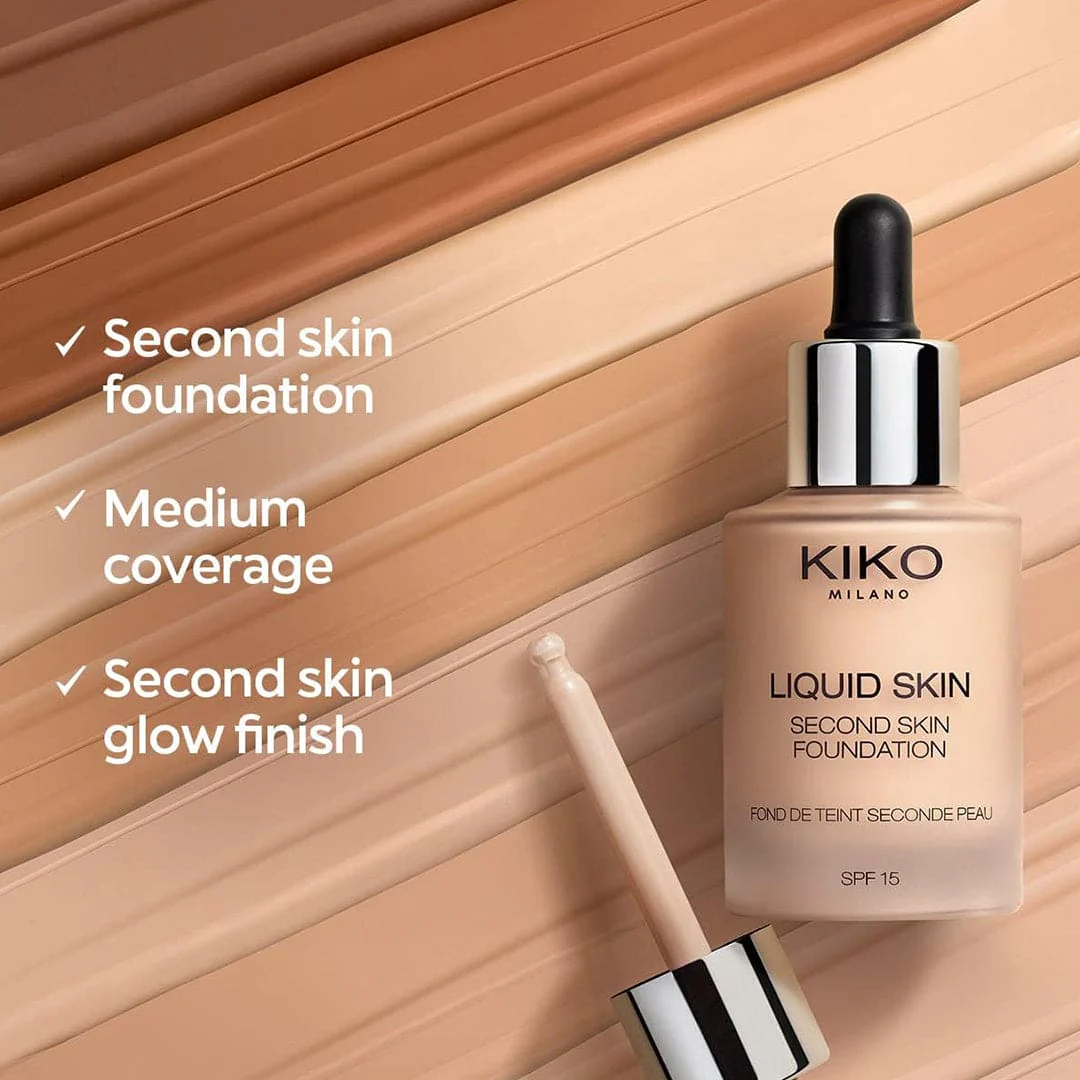 Kiko Milano Base Liquid Skin Second Skin Foundation Tono WB15-2