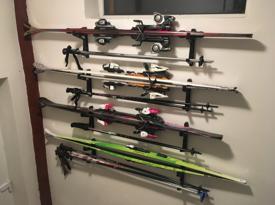 Soporte Para Tablas De Ski Y Bastones Colgador De Pared-4