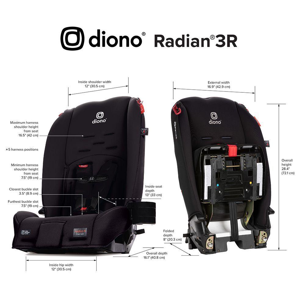 Silla Convertible Diono Radian® 3R NEGRA-3