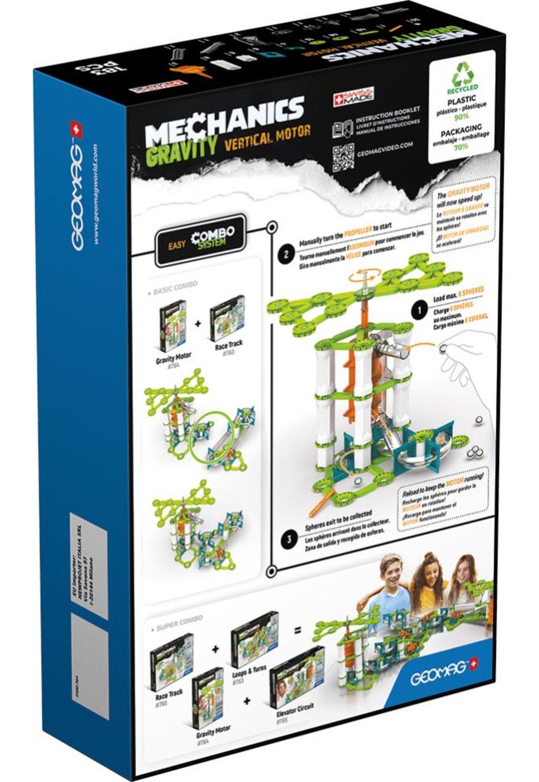 Juego de Creacion Magnético Mechanics Gravity Motor Vertical (183 piezas)-3