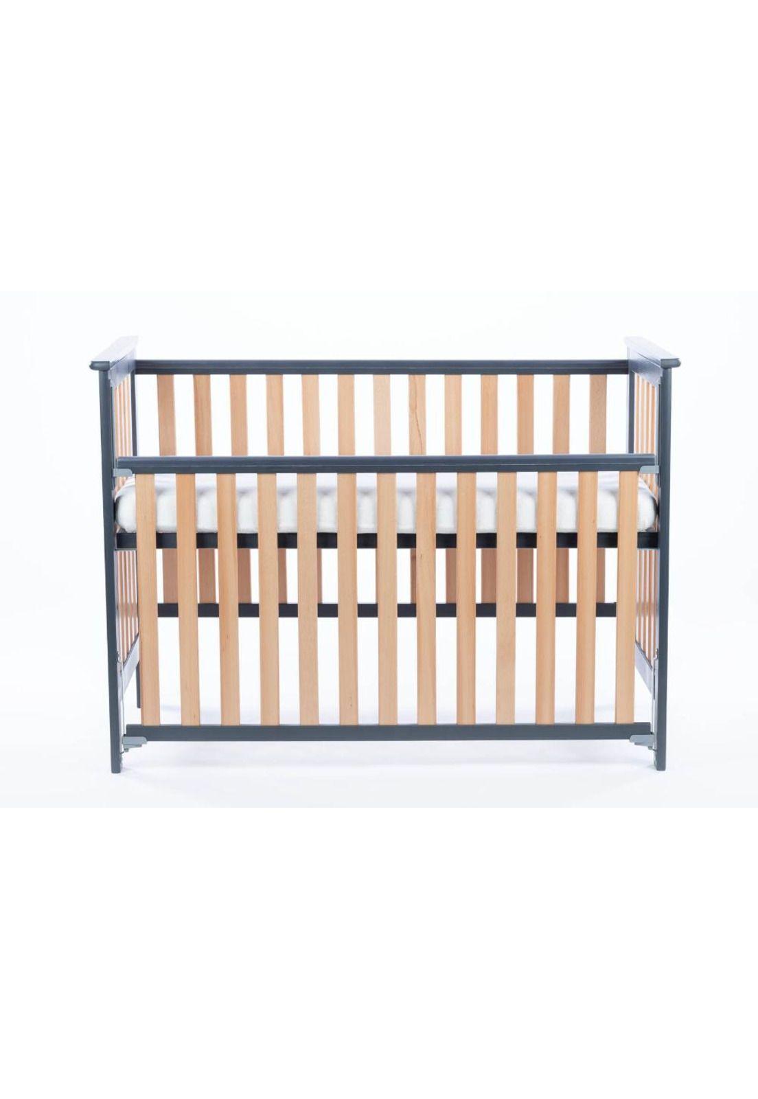 Cuna LEO Lateral Ajustable (120 x 60) - Madera Gris-3