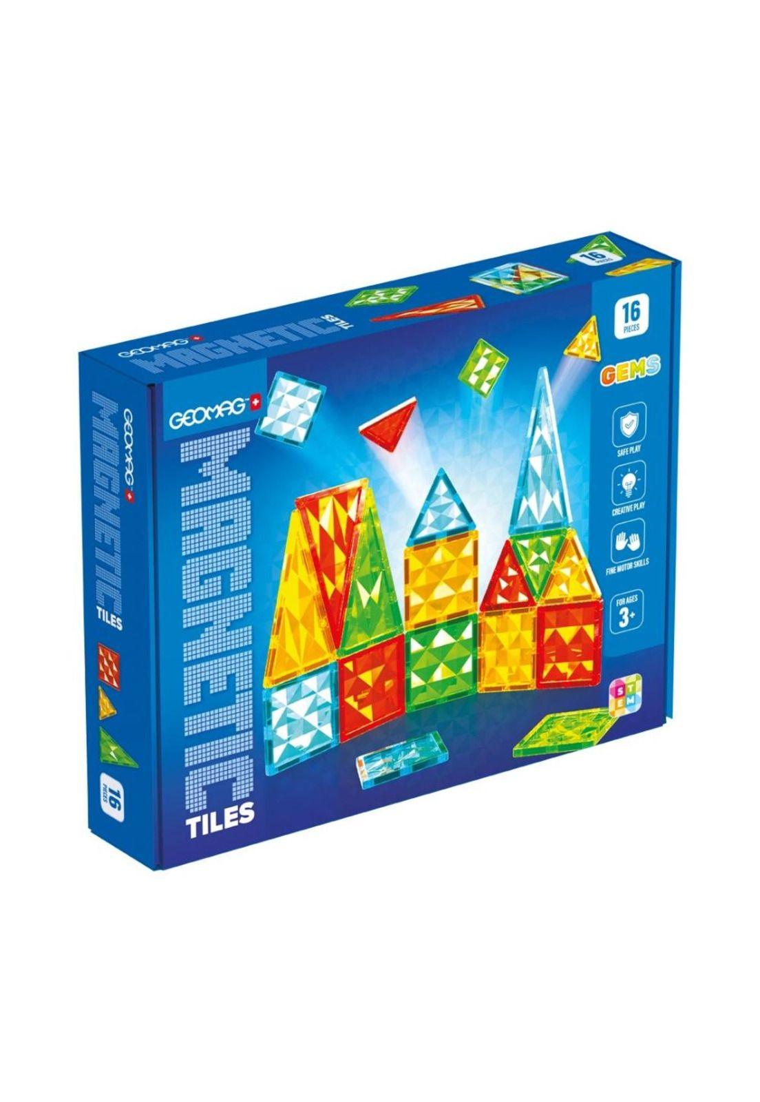 Juego de Creacion Magnético Tiles Gems (16 piezas)-0